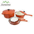 Fabricante de utensilios de cocina de hierro fundido set cazuela